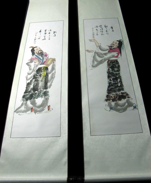四條屏人物畫四大圣人
